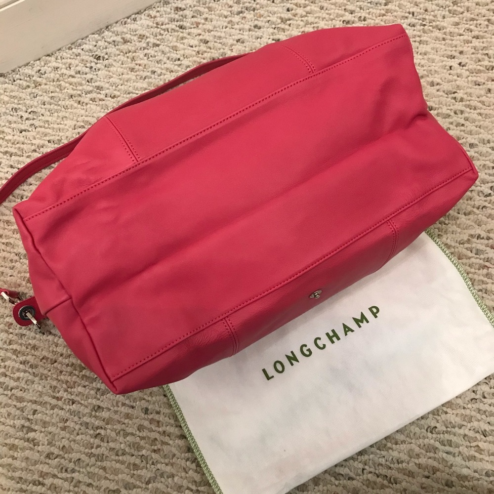 🆕 Longchamp large pink leather satchel bag - Picture 6 of 11